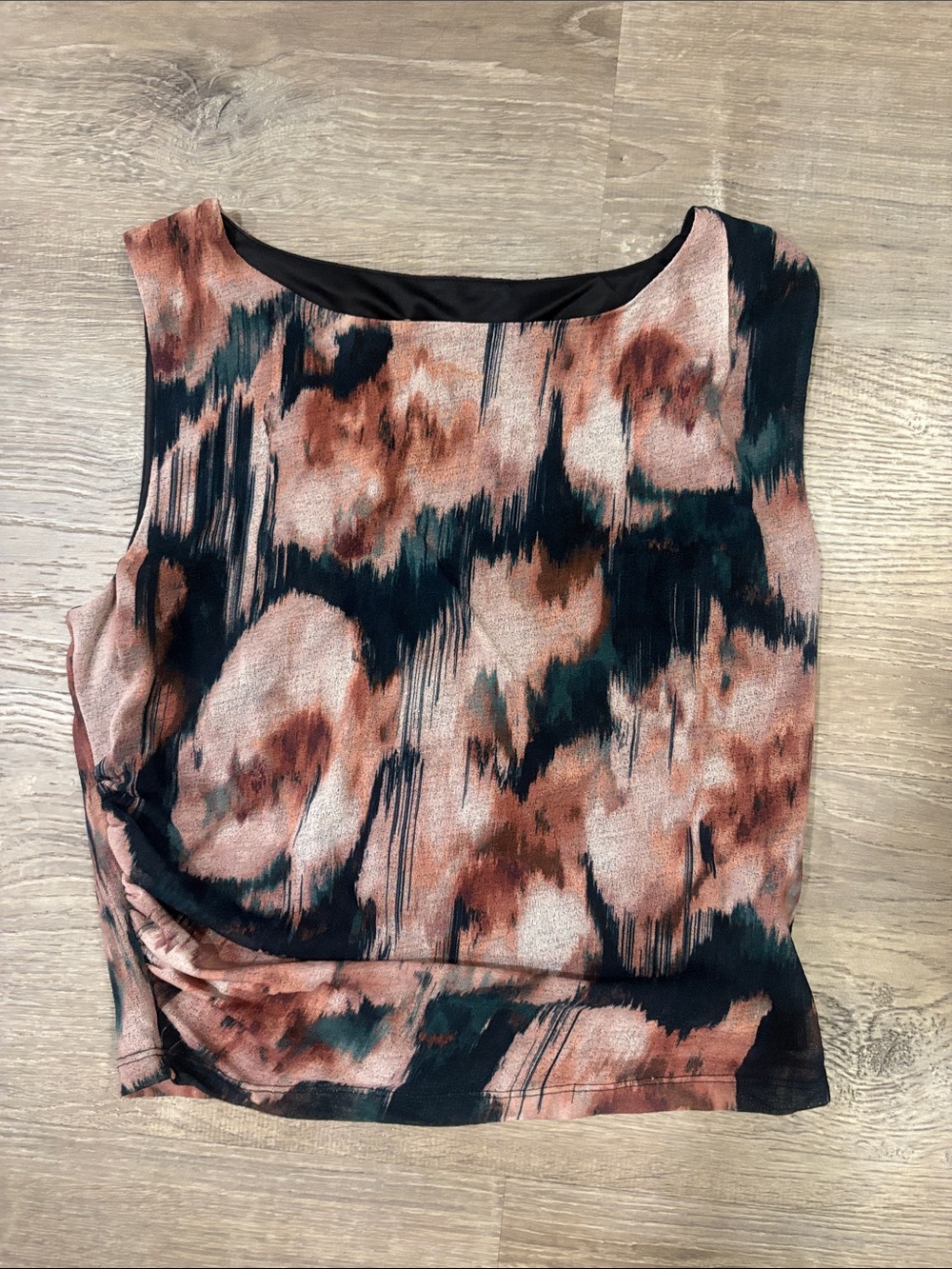 Abercrombie & Fitch Abstract Print Tank Top in Rust and Navy Blue